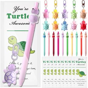 TaoBary 10 Sets Turtle Pens Gifts Employee Appreciation Coworker Gifts Turtle Pens,Luminous Keychains and Bookmarks Inspirational Gift for Office Coworkers Staff Team