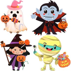 Halloween Crafts for Kids Make Your Own Character Foam Magnet Craft Kits for Toddlers Halloween Party Ornament Activities 12 Sets