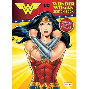 Wonder Woman 48-Page Deluxe Activity Sketch Book with 30 Stickers, 47662 Bendon