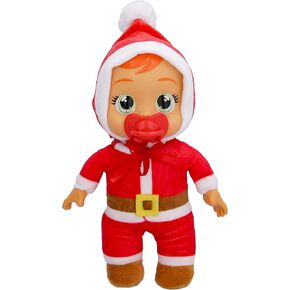 Cry Babies Tiny Cuddles Christmas Claus - 9" Baby Dolls, Cries Real Tears, Santa Themed Pajamas