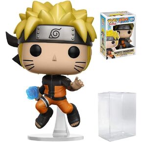 POP Naruto Shippuden - Naruto (Rasengan) Funko Pop! Vinyl Figure (Bundled with Compatible Pop Box Protector Case), Multicolor, 3.75 inches