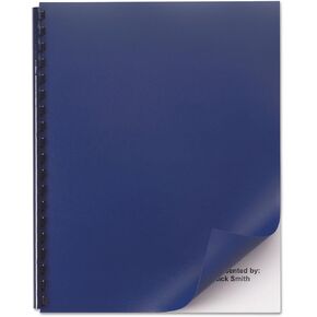 GBC Opaque Plastic Presentation Binding System Covers, 8 1/2 x 11, Navy, 50 per Pack