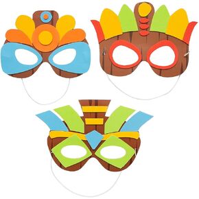 Fun Express Tiki Mask Craft Kit, Makes 12