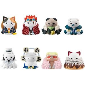 MegaHouse MEGA CAT PROJECT One Piece Nyan Peace Nyan! Luffy and the Enthusiast Edition, Box of 8
