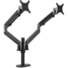 Dual Screen Display Stand Dual Monitor Stand Gas Spring Aluminum Alloy Office Desk clamp(Dark Grey)