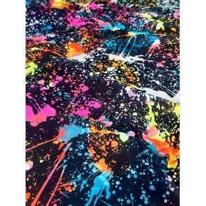 Colour Splash Print Premium Nylon Spandex Fabric - Ultra-Soft & Stretchy 4-Way Stretch Fabric by The Yard - Perfect for Activewear and Swimsuit Fabric, and More -1 Yard - 58 Inch Width
