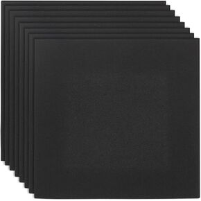 BENECREAT 8Pcs 12x12inches Felt Fabric Sheets for DIY Crafts, Squares Self Adhesive Felt Fabric 3mm/0.1Inches Thick, Stick Felt Fabric for Sewing Patchwork Material (Black)
