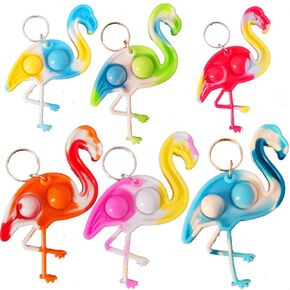 30 Packs Funny Summer Present Unique Mini Flamingo Assorted fidgets Bubble Toys for Kids Children Classroom Students Gifts from Teacher,Birthday Party Favors