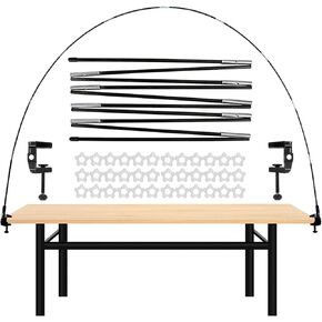 12ft Adjustable Balloon Arch Stand Kit for Different Table Sizes Party Backdrop Decoration Tool,High Strength Glass Fiber Pole for DIY Party Wedding Birthday Baby Shower Kids Decorations