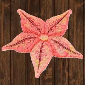 Paddy's Patches Starfish, Sealife, Ocean, Beach Iron On Patch 2.25" x 2.25" - Embroidered Patches - Embroidery Badges - Applique Badge for Ironing onto Jackets, Backpacks, Hats, Caps, & Jeans