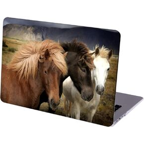 Case Compatible with MacBook Pro 13 inch, Hard Protective Shell with Keyboard Cover ( M1 A2338 A2289 A2251 A2159 A1989 A1706 A1708, 2016-2020 Release) - Icelandic Horse