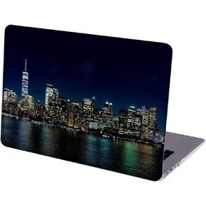 Compatible with MacBook Air 13.6-inch Hard Protective Shell Cace and Keyboard Cover ( A2681, M2 chip, 2022 Release ) - Night Scene of New York City