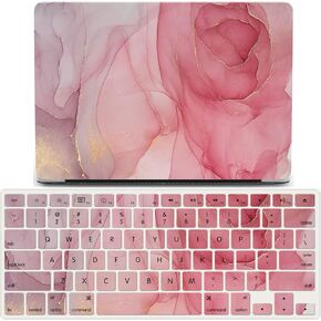 IVY Colored Marble Case for MacBook Pro Retina 13 (2012-2015, Models: A1502 / A1425) Hard Shell Case with Keyboard Cover Set - E