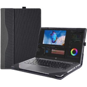 Laptop Cover Case for HP ProBook 440 14 inch G10 G9 G8 Notebook PC & for HP Probook 445 G8 G9 G10 & for HP ProBook 640 G8 Sleeve,Detachable PU Leather Case Bag Accessories (Dark Blue)