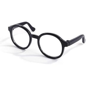 Black Glasses Pet Dog Cute Glasses Clear Lens Retro Glasses Photo Props Cat Sun Glasses for Small Dogs Cats Cosplay Costume, Pet Supplies Apparel Accessories