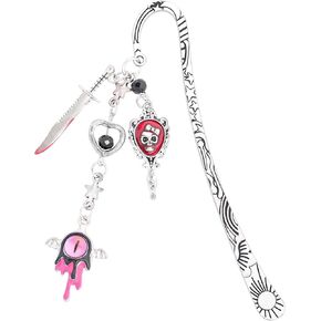 Gothic Metal Bookmark Gifts - Y2K Fantasy Black Butterfly Book Marks Charm Unique Cool Dark Romance Aesthetic Personalized Cross Page Markers Accessories for Reading Lovers Women Birthday