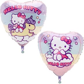 Toyland® 46cm (18") Double Sided Hello Kitty Character Heart Shaped Foil Balloon - Kids Party Decorations