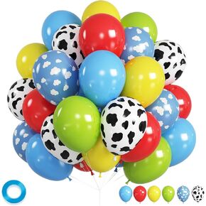 Cow Print Balloons - 12 Inch Pastel Pink Cow Print Latex Balloons (Pack of 50) | Vibrant Colors, for Girls Birthday Baby Shower Cowgirl Rodeo Farm Animals Gender Reveal Party Decorations Supplies