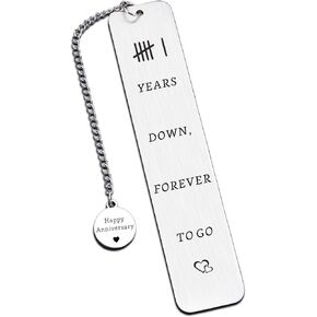6 Year Anniversary Iron Gifts - 6th Anniversary Bookmark Gifts for Husband Wife Boyfriend Girlfriend Him Her, 6th Wedding Gift for Couples, Iron Gifts for 6th Anniversary