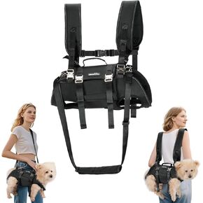 Dog Lift Harness,Outdoor 7.5-15lbs Dog's Lift Sling Carrier,Adjustable Emergency Dogs Carrying Harness for Spine Protection(Black M)