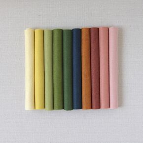 Benzie Design Wool Felt, 10 pcs 9"x12" in Fall Colors, 1 mm Thick, Soft & Pliable, Wool Blend Felt, Autumn Equinox 9"x12"