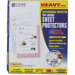 C-line Polypropylene Top Loading Sheet Protector - For Ring Binder, Protection - Letter 8.5amp;quot; x 11amp;quot; - Polypropylene - 100 / Box - Clear