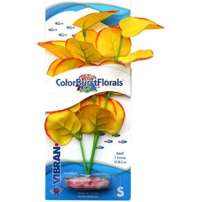 ColorBurstFlorals Broad Lily Leaf Small Silk Aquarium Plant