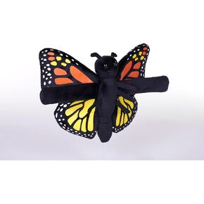 Wild Republic Huggers Glow Butteefly, Stuffed Animal, 8 Inches, Slap Bracelet, Plush Toy, Fill is Spun Recycled Water Bottles