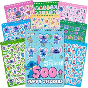 Fashion Angels Disney Stitch Puffy Sticker Book, Includes 500+ 3D Stickers, Great for Journals, Scrapbooks & DIY Crafts, Ideal for Kids Ages 6+
