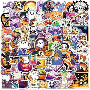 100PCS Non-Repeating Halloween Stickers, Waterproof Holiday Party Stickers, Kids and Youth Adult Party Favors Gifts (Halloween)