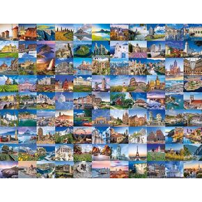 Ravensburger 99 Places in Europe - 1000 Piece Jigsaw Puzzle | Explore Stunning Landmarks | Premium Quality | FSC-Certified Materials