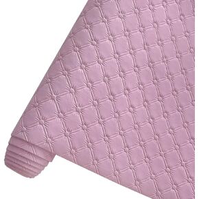 HYANG Diamond Embossing Pink PU Faux Leather Sheets Roll 12"X 53" Faux Leather Roll Perfect for Crafts Handbags Wallets Jewelry Earrings Bows Making