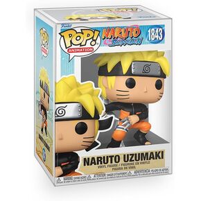 Anime: Naruto Shippuden - Naruto with Kunai & Shuriken Vinyl Figure Collectibles Bundle with Compatible Funko Pop Box Protector