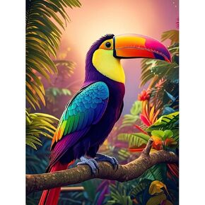 Chionox Diamond Painting Kits for Adults,Toucan Bird Diamond Art Kits for Adults,5D Diamond Painting Bird, Home Decor, Party Events, Holiday Gifts, Crafts,12x16 inch
