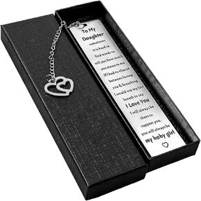 Ouligay Daughter Birthday Gifts for Daughters Daughter Bookmark Gifts from Mom Teen Girls Graduation Back to School 16th 18th 21st Birthday Book Marks for Reading Book Lover Gift