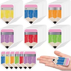 Fuutreo 72 Pcs Upcycle Style Pencils Cut Outs Bulletin Board Decorations Back to School Pencil Cutouts Old Style Name Tags Labels for Classroom Decor DIY Crafts School Party Supplies