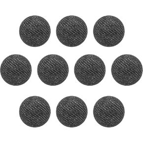 HARFINGTON 10pcs 20L Fabric Cloth Covered Button 12.5mm 1/2" Plastic Shank Round Sewing DIY Buttons Craft Replacement Button for Sewing Clothing Suits Coats Blouses Sweaters, Sky Blue