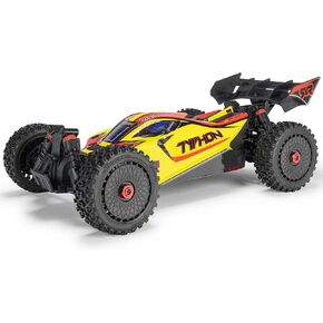 ARRMA RC Car 1/8 Typhon 4X4 RTR Brushed Buggy, Yellow (Battery and Charger Not Included), ARA4206V4T2
