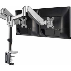 Computer Monitor Desktop Stand air Pressure Lifting Base Rotating Telescopic Computer Display Universal Stand(Silver)