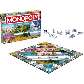 Monopoly Board Game Riverside CA Edition : 2-6 Players Family Board Games for Kids and Adults, Board Games for Kids 8 and up, for Kids and Adults, Ideal for Game Night