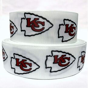 Grosgrain Ribbon 7/8" Football Sports Games Fall Hobbies Red White Gifts k - Birthday Party - Hairbows - Printed - Per Yard