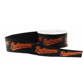 Baltimore Ribbon 1-5/16"" Inches by 12-Feet - Officially Licensed, White