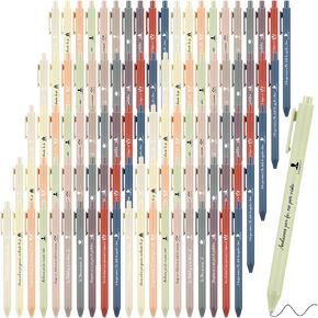 100 Pcs Spanish Bible Verse Ballpoint Pens Motivational Christian Pens with Inspirational Quote for Men Church Christian Pastor Gift(Boho)