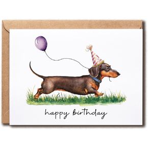 Dachshund Sausage Dog Card - Dachshund Birthday Card - Dog Happy Birthday Card - Greeting Card - Birthday Keepsake For Him Her