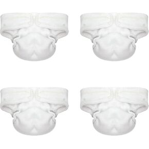 4 Pieces Set Mini Reborn Dolls Diapers White for 6-7 Inch Baby Dolls
