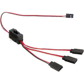 3 in 1 LED Light On/Off Switch Y Wire Cable for SCX10 TRX-4 1/10 RC Crawler Car Spare Part