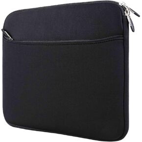 12inch Sleeve Bag Carrying Case for Tablets, iPad, Notebooks, Chrombooks 12 inch Laptops, Soft Padded Pouch with Accessories Holder (Black)