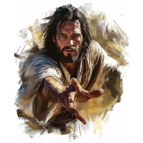 Beaudio Religious Theme Series Diamond Painting Kits for Adults- God is with Us and Feel to Help - DIY Round Full Drill 5D Diamond Art for Home Wall Decor (11.8x15.7inch)