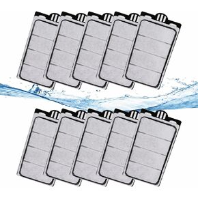 10 Pack Cartridges Turltle Tank Filter Replacement Plates, Suitable for 3.5W 74GPH Low Water Turtle Tank Filter.
