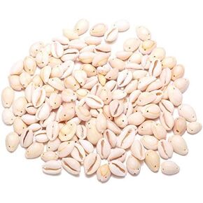 130-150 PCS Cowrie Shell Beads, White Natural Spiral Shell Beads Summer Beach Cowrie Shells for Jewelry Making DIY Craft Bracelets, Necklaces, Anklets